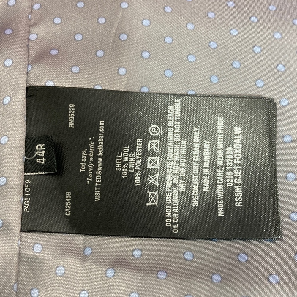 Ted Baker Blue and White Polka Dot Fabric - Picture 5 of 11